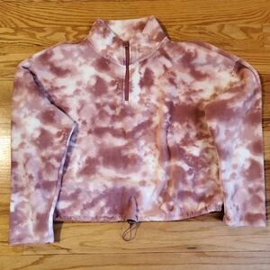 Hippie Rose Pink Cropped Fleece Pullover